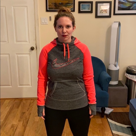 Nike Tops - Nike Therma-Fit hoodie in pink and black NWOT